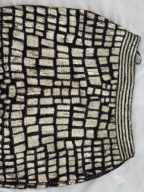 Gold and Black Mini skirt